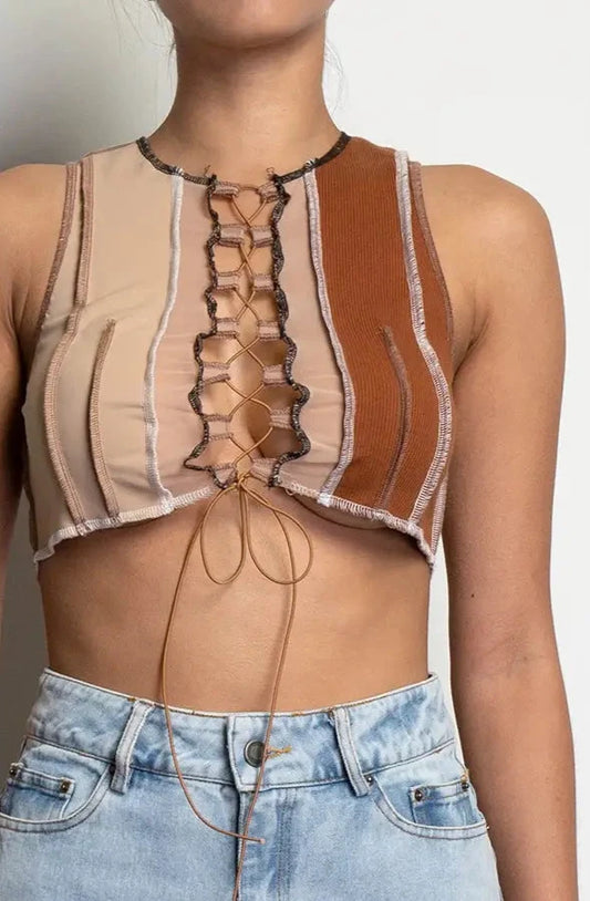 Featured Block Crop Top